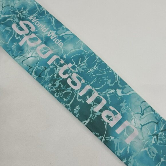 World Wide Sportsman Fishing Shirt Men Size L Outdoor Active Blue Ocean Camo - Picture 4 of 12